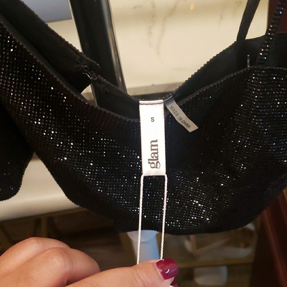 Glam Black Beads Bandeau - Picture 5 of 10